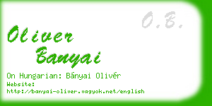 oliver banyai business card