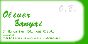 oliver banyai business card